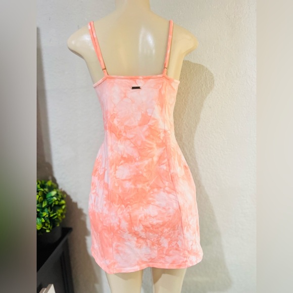 Billabong Easy On Me Knit Dress Beachwear  Jersey Knit Tie-dye Orange White M - Picture 4 of 12